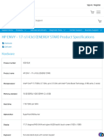 HP ENVY - 17-s143cl (ENERGY STAR) Product Specifications - HP® Customer Support