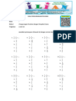 Soal Pengurangan Pecahan Level 1