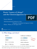 Poetic Names of Things and The Classical JAPANESE