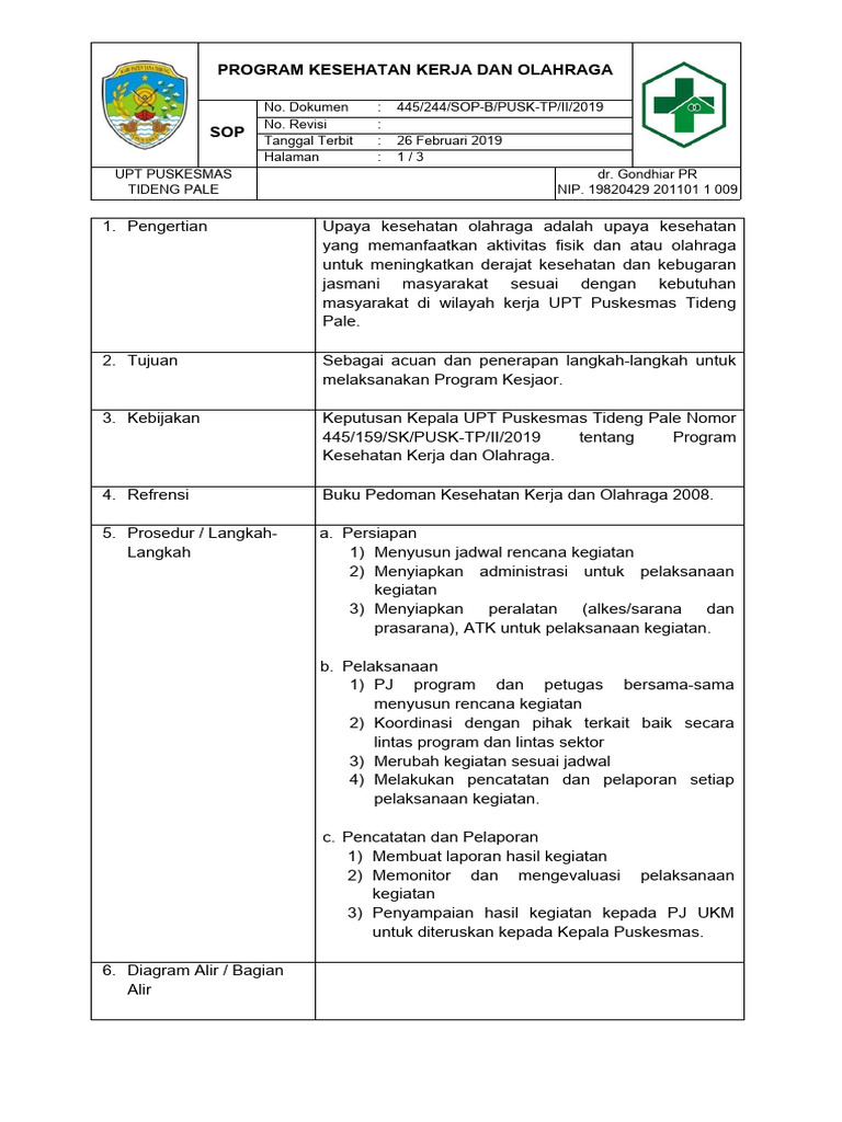 Sop Program Kesjaor | PDF