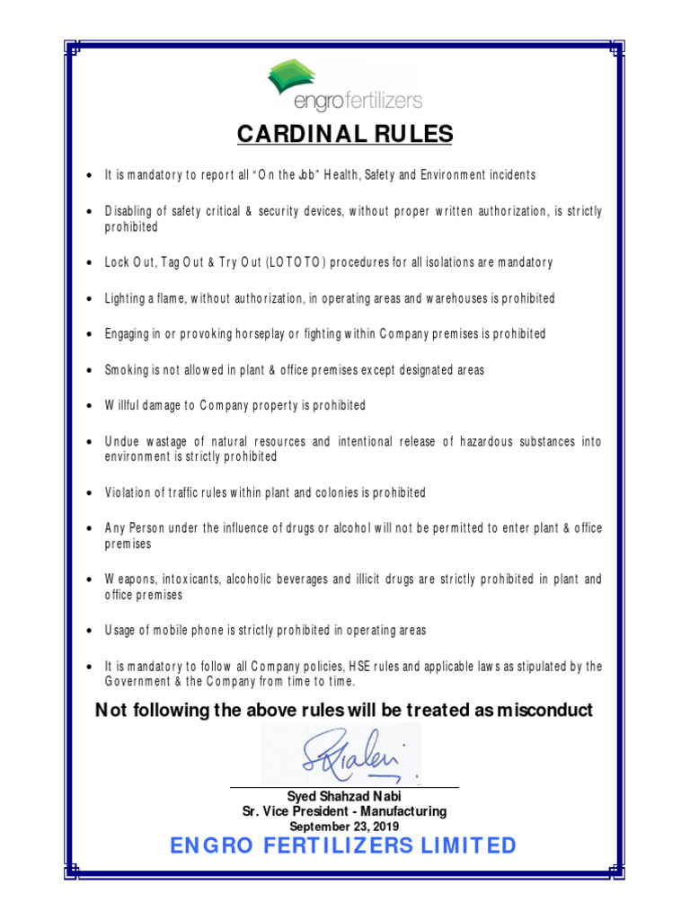 Cardinal Rules PDF