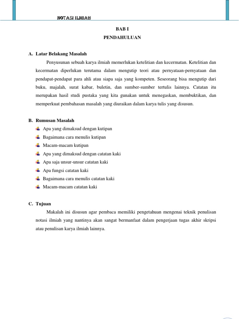 Tugas Bahasa Indonesia 1 Notasi Ilmiah