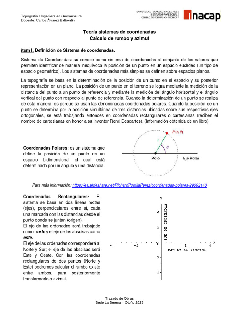 Sistemas de Coordenadas y Rumbo | PDF