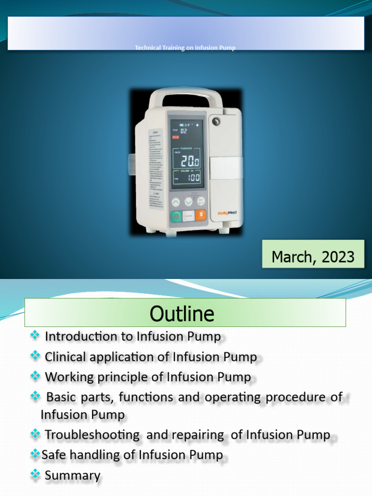 Technical Training on Infusion Pump PDF