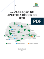 Microsoft Word - DECLARAÃ Ã O DE APETITE A RISCOS DO IFPR Aprovada Codir 07 Ago 19