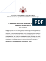 A Importância Da Gestão Da Manutenção Nos Impactos Financeiros de Uma Empresa