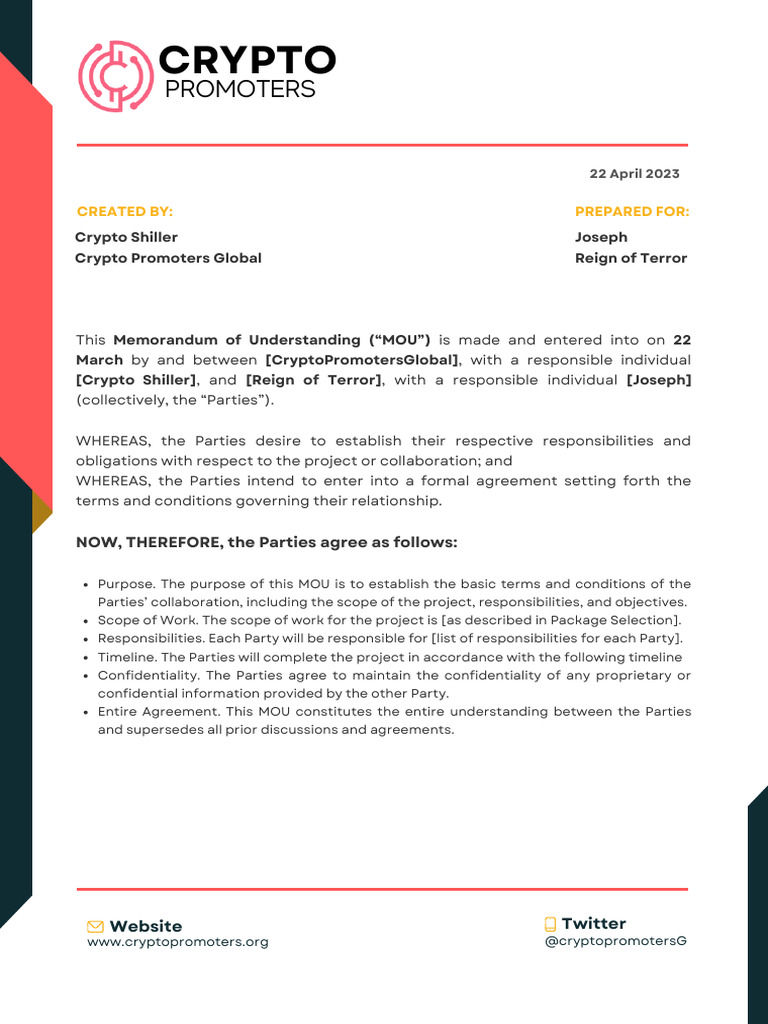 Cryptopromoter invoice pdf