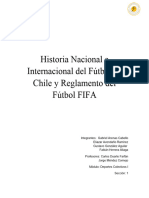 Historia Nacional e Internacional Del Fútbol en Chile y Reglamento Del Fútbol FIFA