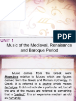Grade 9- Music of the Medieval, Renaisance and Baroque Period
