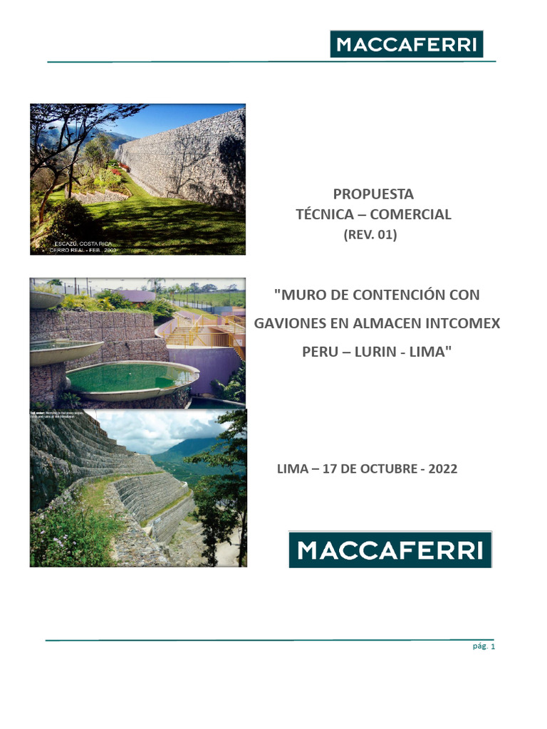 Especificaciones de Gaviones Maccaferri | PDF