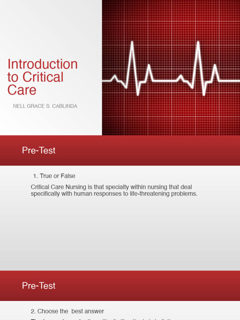 Introduction to Critical Care Nursing | PDF | Intensive Care Medicine ...