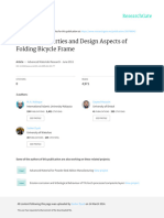 Material Properties and Design Aspects of Folding Bicycle Frame