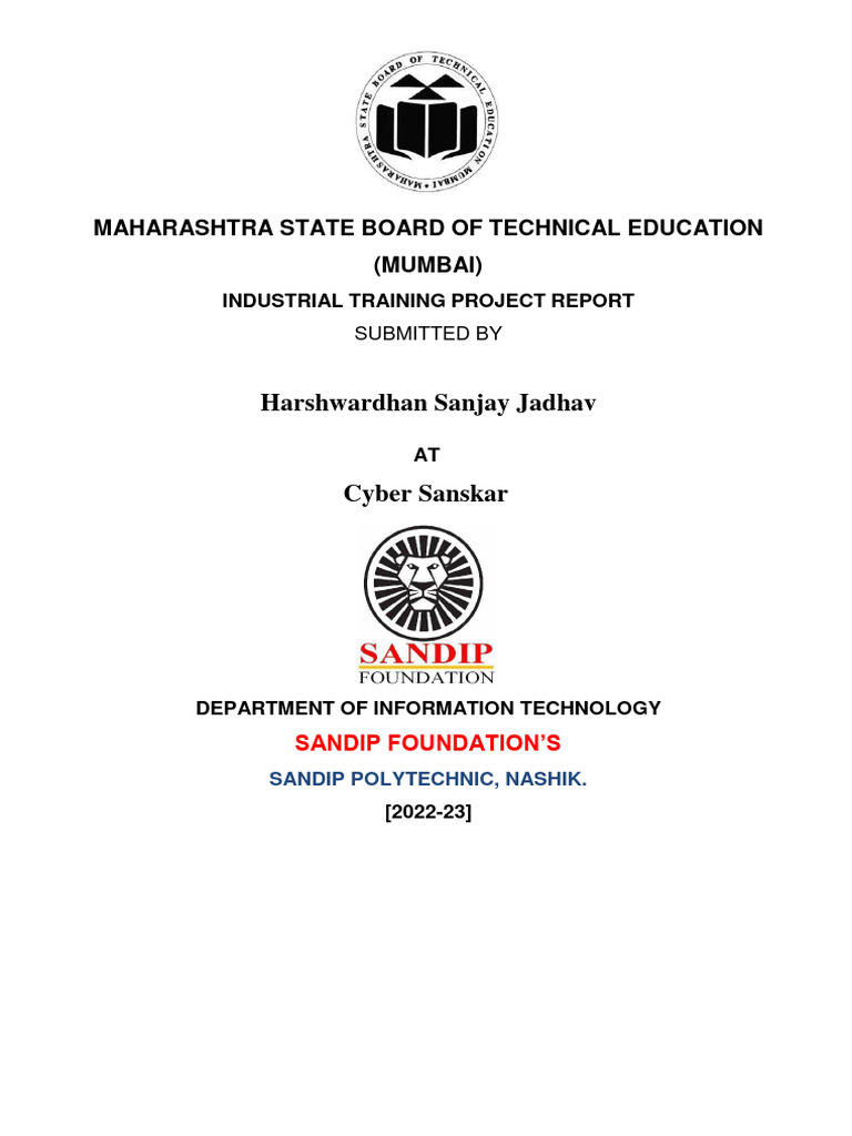 Industrial Training at Cyber Sanskar | PDF | Domain Name | Security