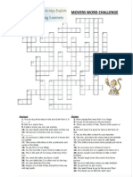 Movers Crossword Puzzle