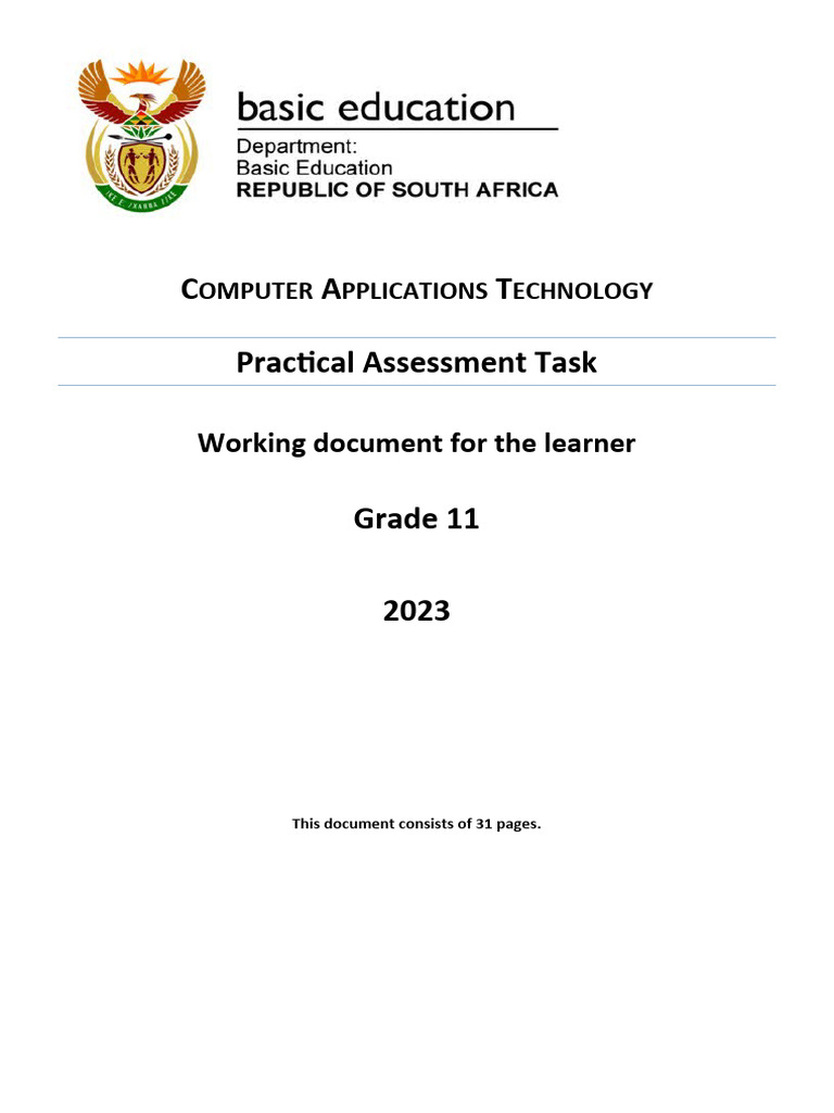 CAT PAT Grade 11 2023 PDF