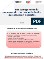 Situaciones Que Generan La Declaratoria de Procedimientos de Selección Desiertos