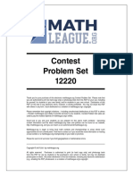 Math League - Elementary School Test - 12220