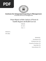 Project Report Ratio Analysis of P&G