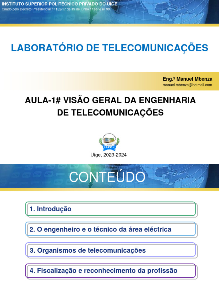 Introdução à Engenharia de Telecomunicações | PDF | Tecnologia e Engenharia