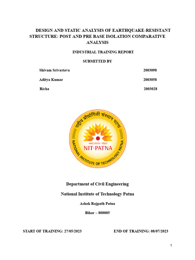 Earthquake-Resistant Structure Analysis | PDF | Earthquake Engineering ...