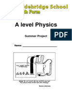 AS Physics Summer Project