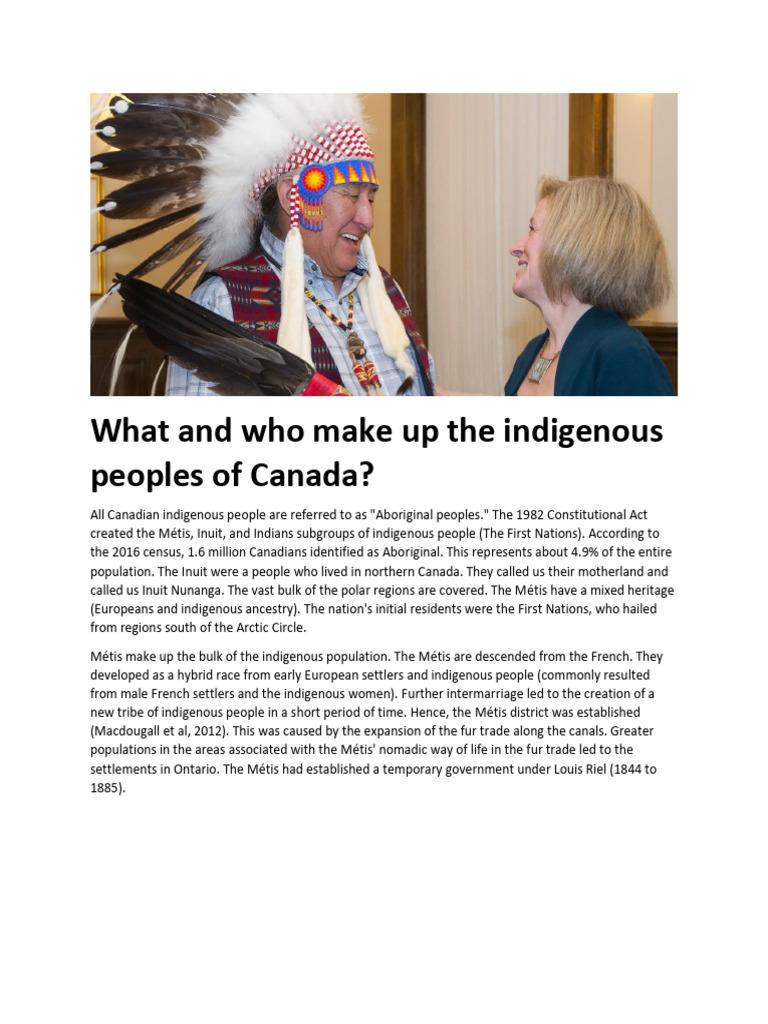 Indigenous Peoples of Canada Overview | PDF | Métis | Inuit