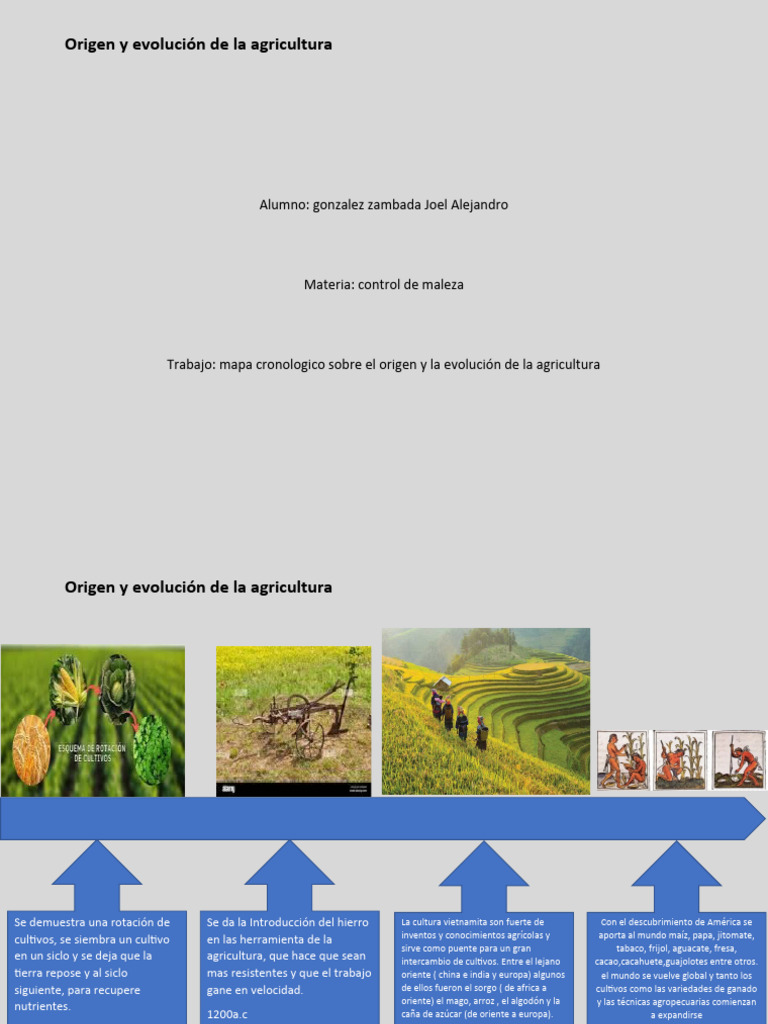 Origen Y Evolucion De La Agricultura Pdf