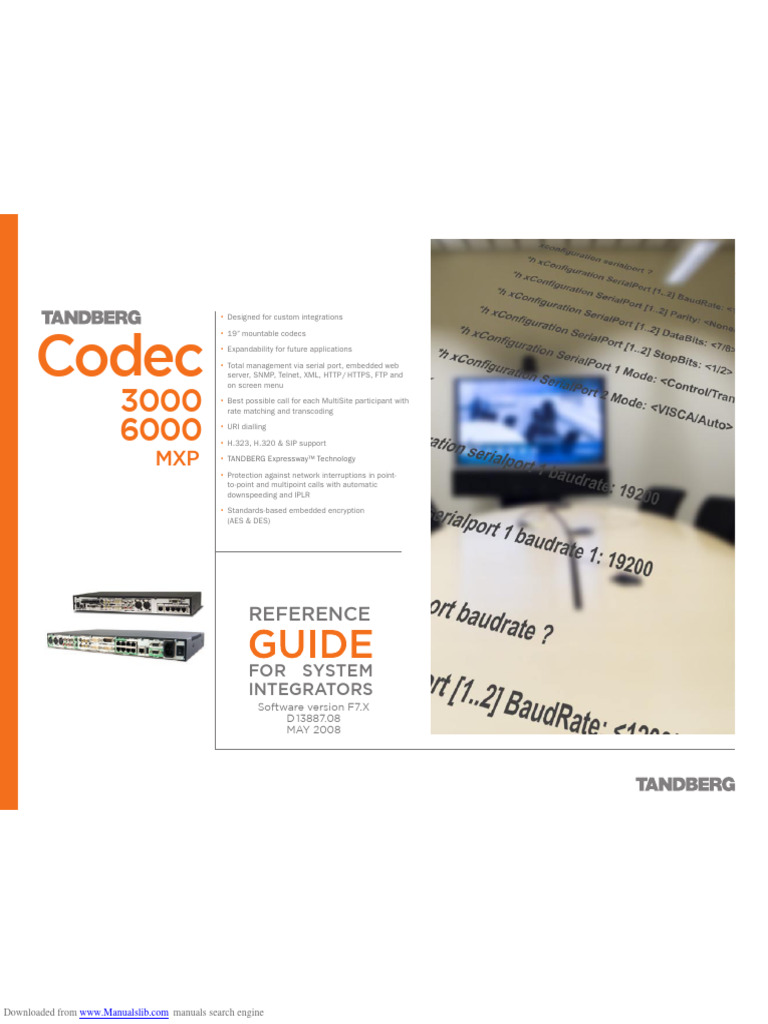 Codec 3000 MXP | PDF | Session Initiation Protocol | World Wide Web