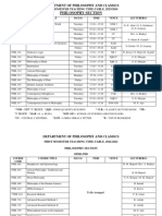 Timetable Philosophy Section 2023 - 24