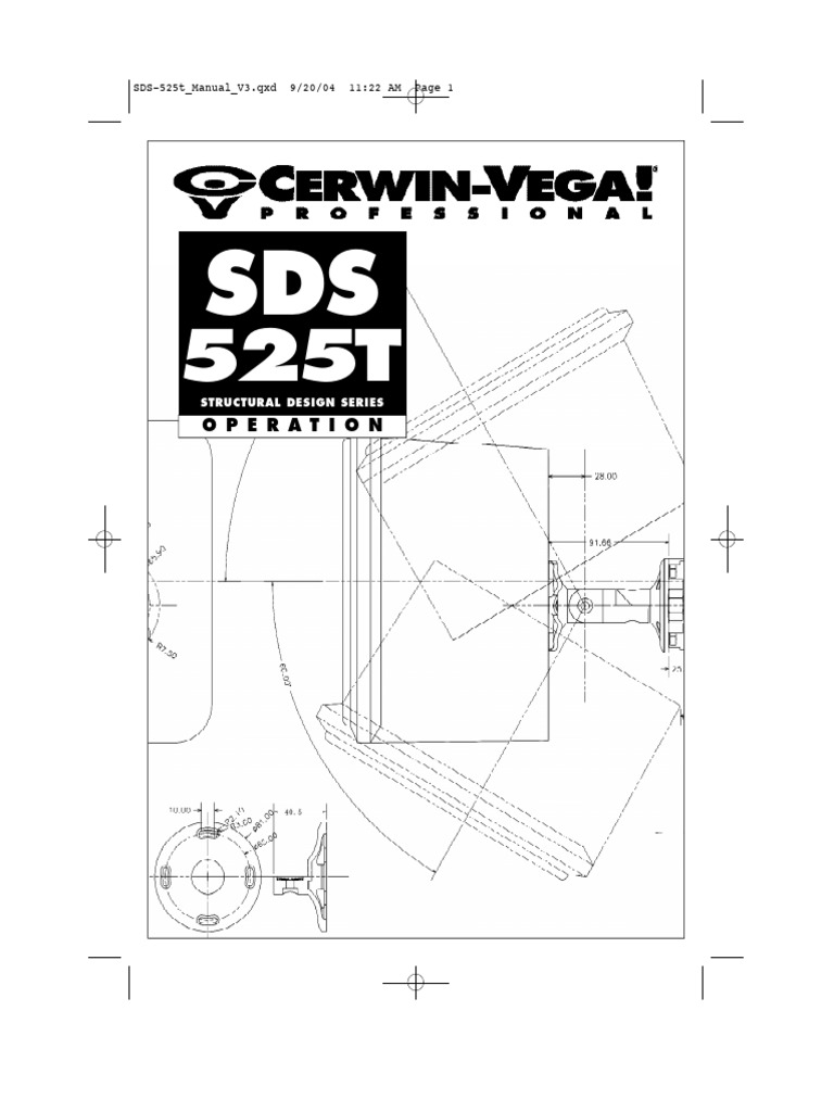 Cerwin Vega Sds 525 Guia Del Usuario PDF Loudspeaker Screw