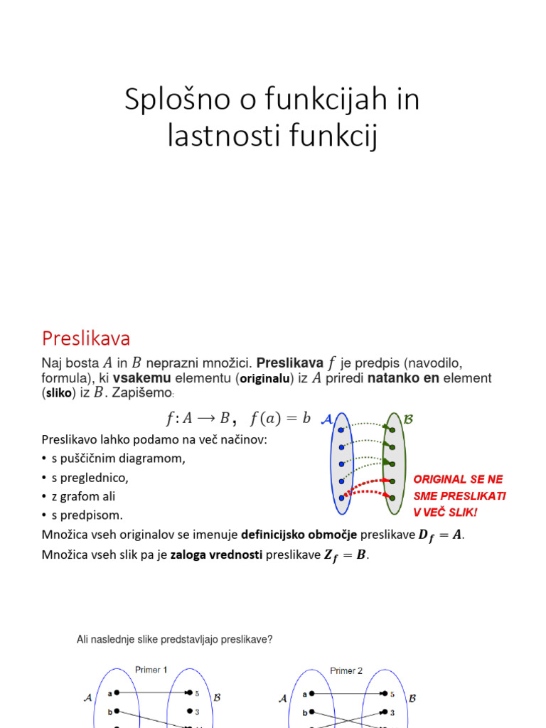Lastnosti Funkcij | PDF