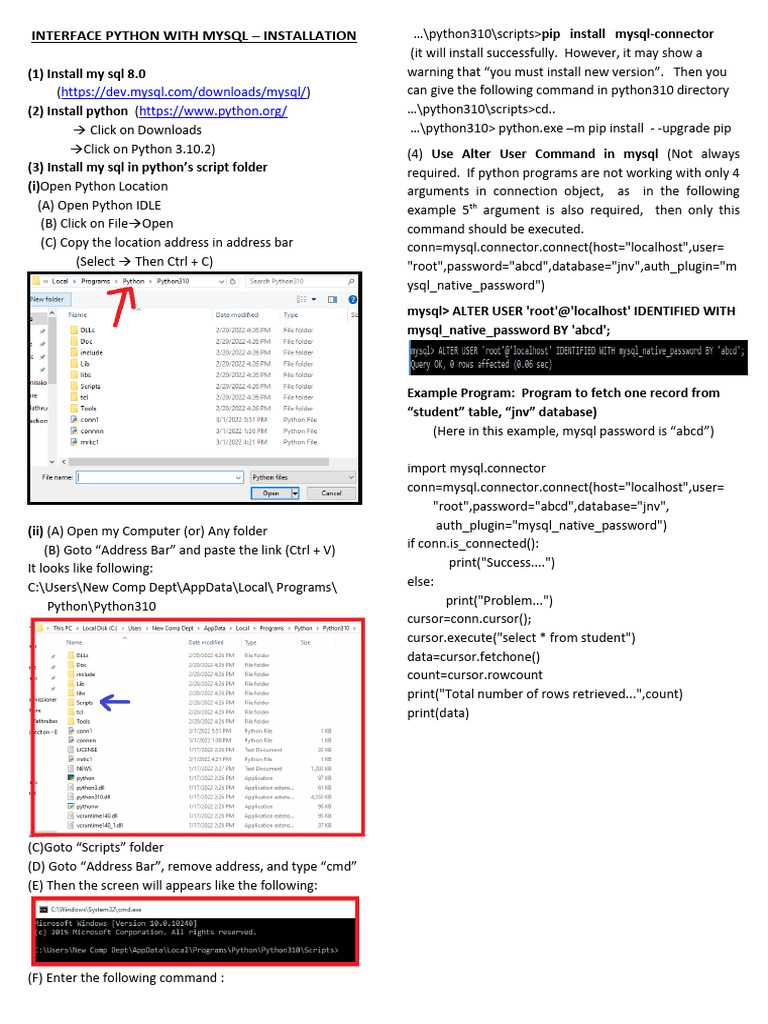 1 Interface Python With Mysql | PDF