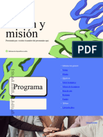 Azul Verde Beige Joven Profesional Creativo Diapositivas Sobre Visión y Misión Presentación de Negocios