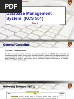 Database Management System (KCS 501)