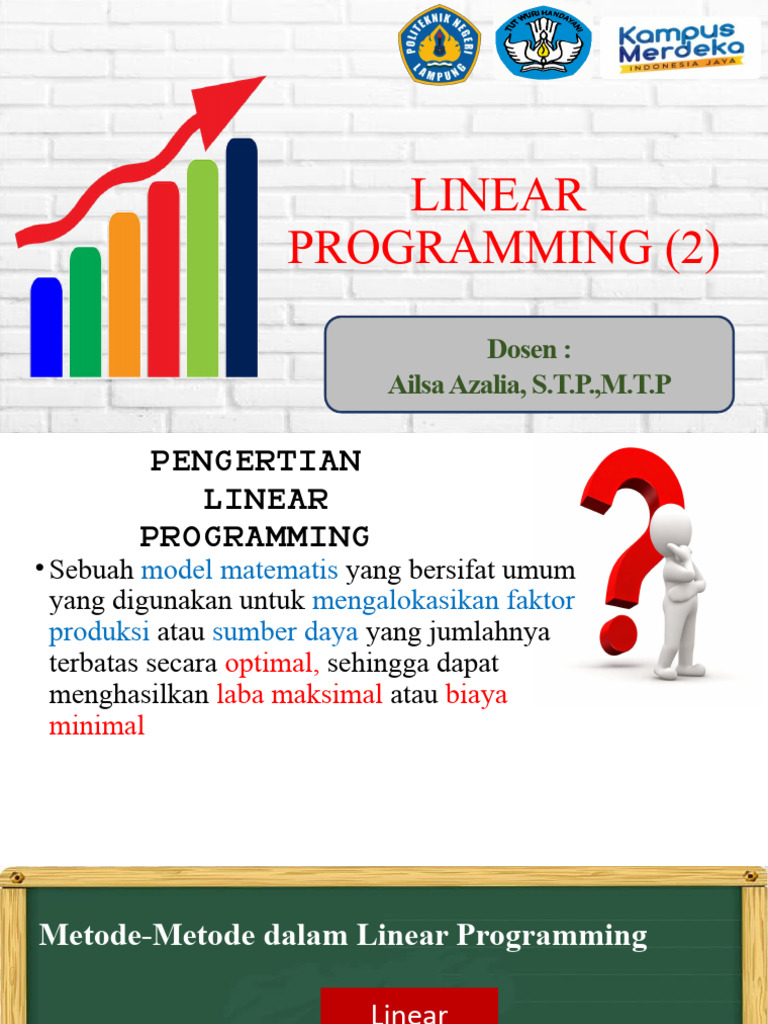 Linear Programming (Lindo) | PDF