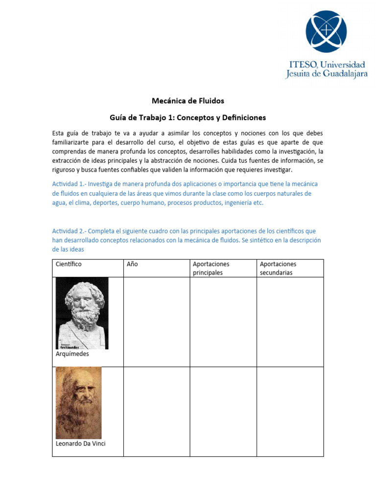 Guía de Conceptos en Mecánica de Fluidos | PDF