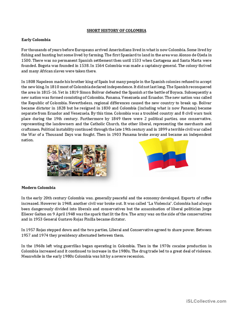 History of Colombia PDF Colombia Spanish Empire