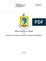 Regulamentul Intern: AL Colegiului Naţional Militar ,,tudor Vladimirescu"