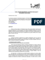 Acondicionamiento Acústico de Aulas y Auditorios