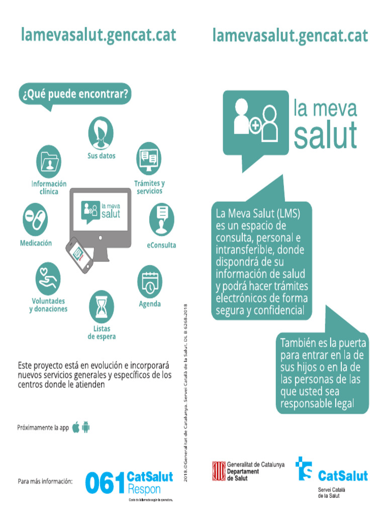La Meva Salut Folleto Informativo | PDF