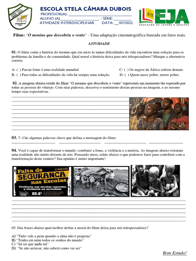 Atividades sobre 