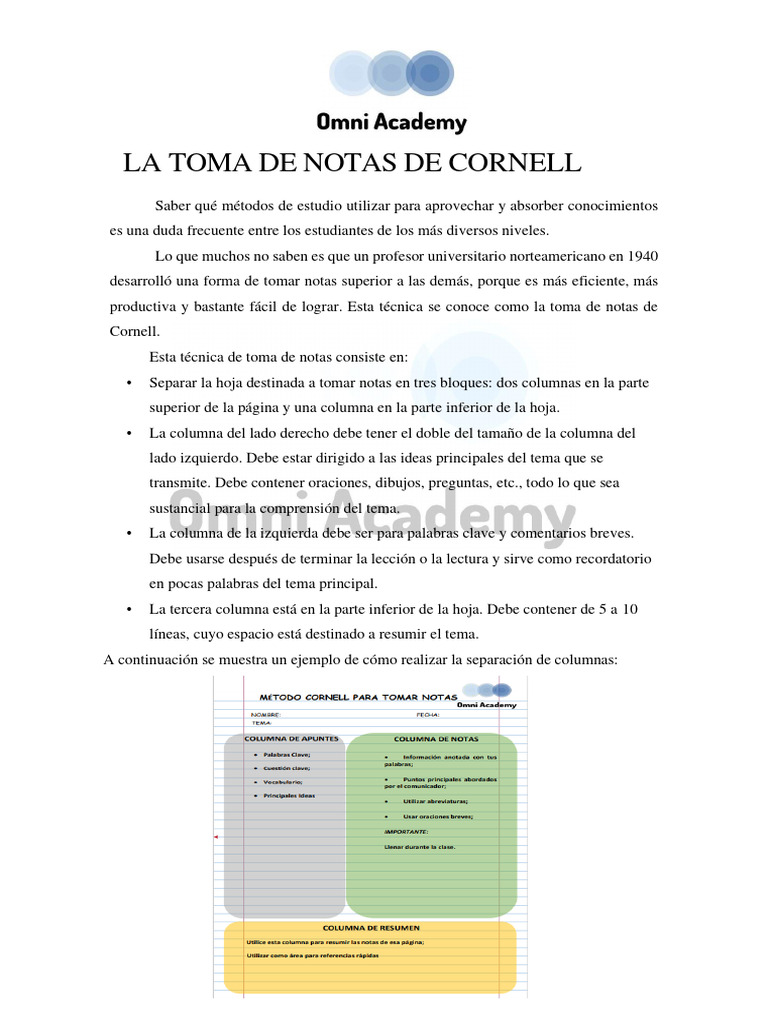 Sistema+Cornell+ +Español+ | PDF
