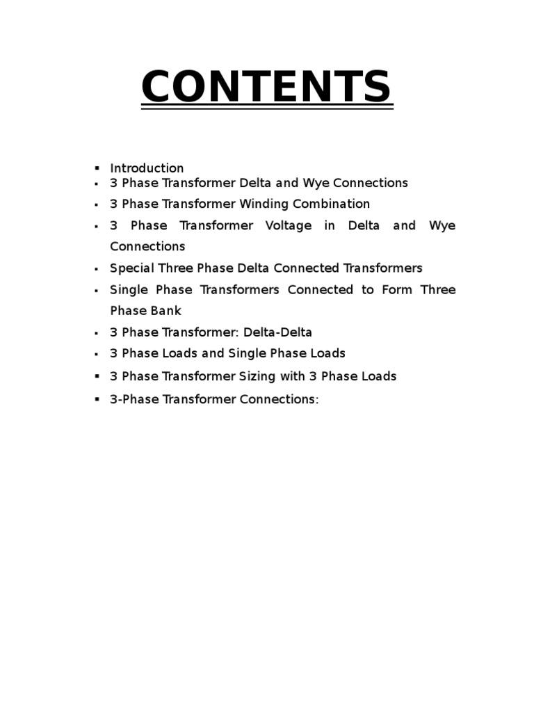 3 Phase Transformer Connections Guide | PDF | Mains Electricity ...