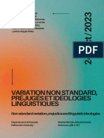 Journée D'étude - Variation Non Standard, Préjudices Et Idéologies Linguistiques 2023