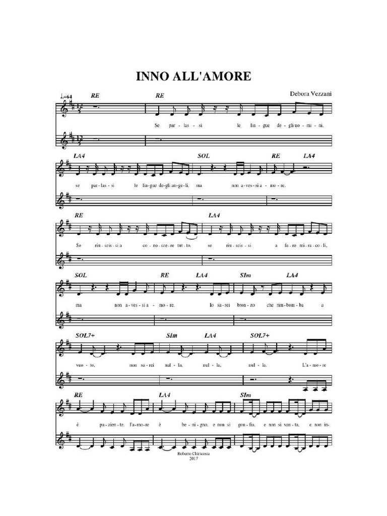Prima Lettera Ai Corinzi 13 1-13 Inno All'amore Commento