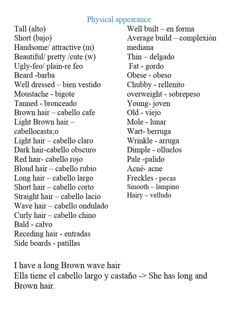 Physical Appearance | PDF | Beauty | Human Anatomy
