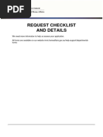 Request Checklist and Details