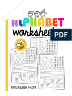 Kindergarten Alphabet Worksheet Pack