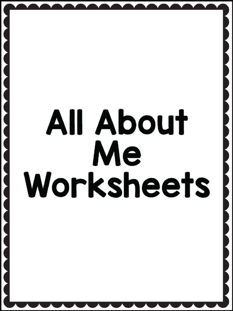 All About Me Printables A PDF