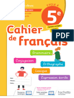 Hachette Cahier de Francais 5e Ed2022